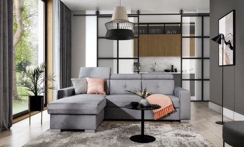 Rohová rozkládací sedací souprava do L ZAHRA