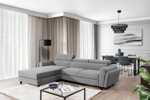 Rohová rozkládací sedací souprava do L JUTTA