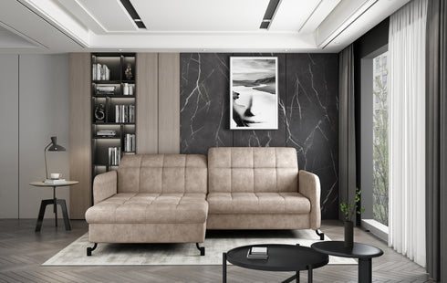 Rohová rozkládací sedací souprava do L SELINA