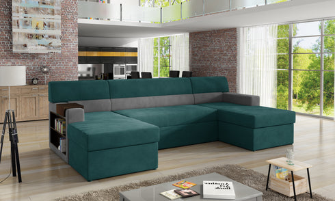 Rohová rozkládací sedací souprava do U ELINE