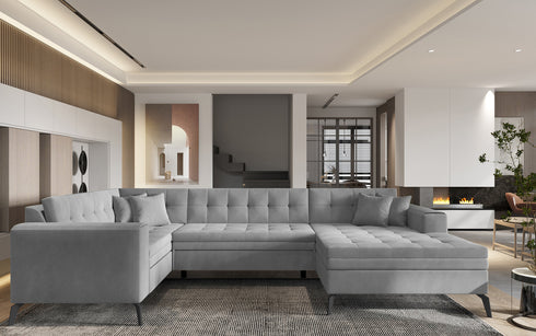 Rohová rozkládací sedací souprava do U VINNIE