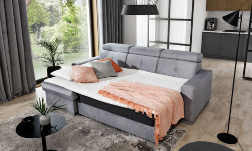 Rohová rozkládací sedací souprava do L ZAHRA