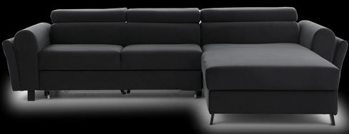 Rohová rozkládací sedací souprava do L JUTTA