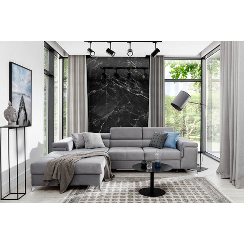 Rohová rozkládací sedací souprava do L EMINE