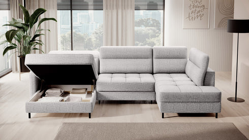 Rohová rozkládací sedací souprava do U MERETHE