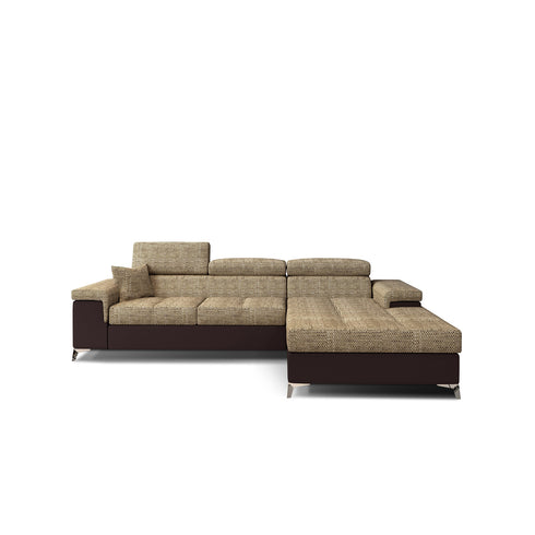 Rohová rozkládací sedací souprava do L EMINE