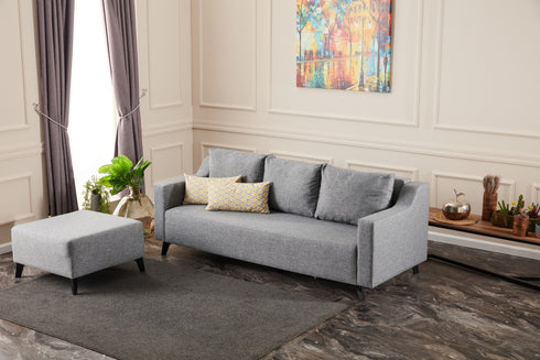 Rohová rozkládací sedací souprava s podnožkou Valza