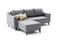 Rohová rozkládací sedací souprava s podnožkou Valza