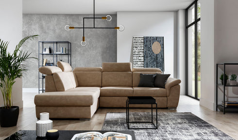 Rohová rozkládací sedací souprava do L TERESA