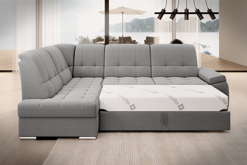 Rohová rozkládací sedací souprava do L NIKITA