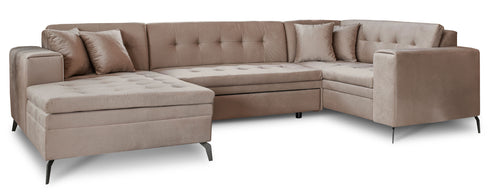 Rohová rozkládací sedací souprava do U VINNIE