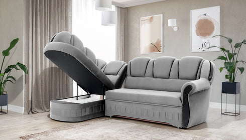 Rohová rozkládací sedací souprava do L XENIA