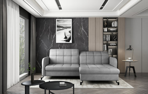 Rohová rozkládací sedací souprava do L SELINA