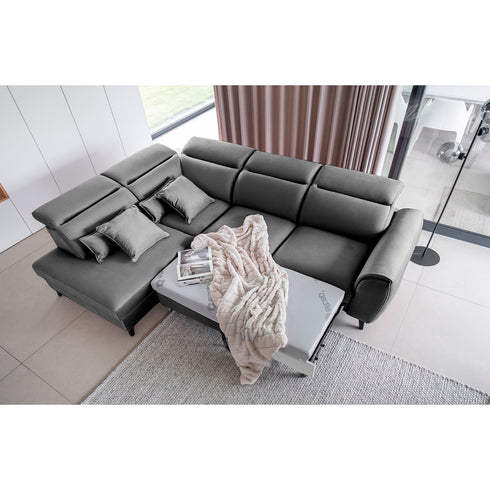 Rohová rozkládací sedací souprava do L ALINA