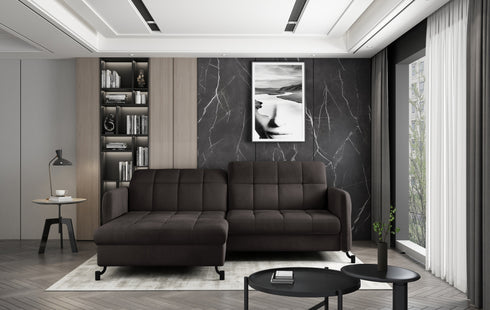 Rohová rozkládací sedací souprava do L SELINA