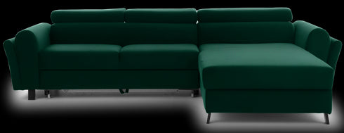 Rohová rozkládací sedací souprava do L JUTTA