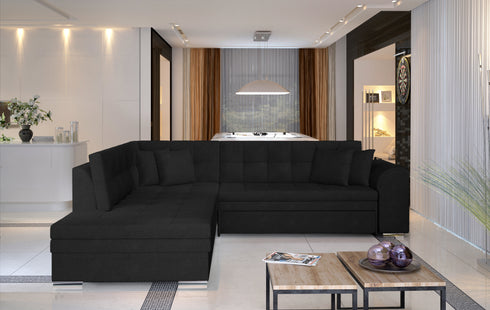 Rohová rozkládací sedací souprava do L NETE